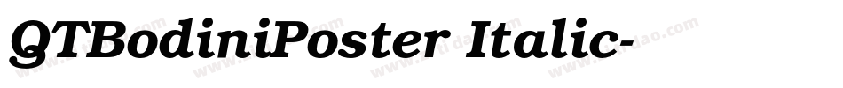 QTBodiniPoster Italic字体转换